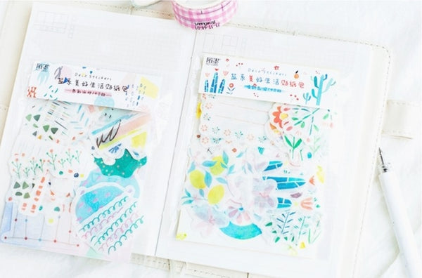 Beautiful Life Plants Cactus Deco Stickers Pack