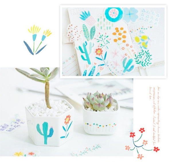 Beautiful Life Plants Cactus Deco Stickers Pack