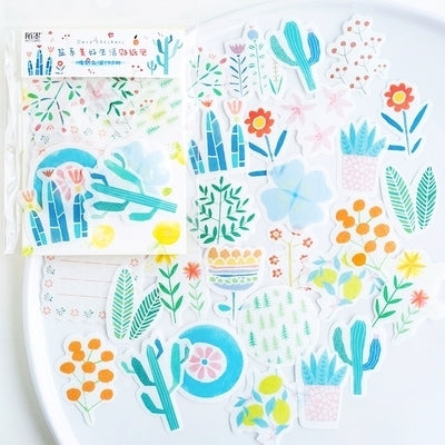 Beautiful Life Plants Cactus Deco Stickers Pack