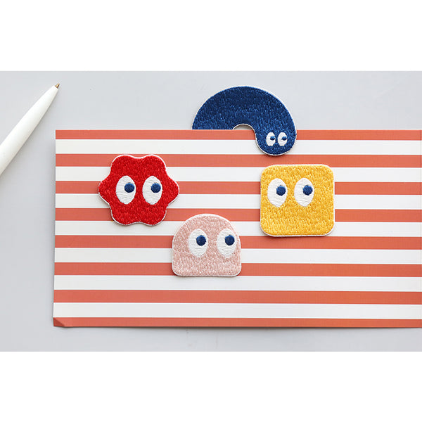 Big Eyes Planet [ Red ] Embroidered Sticker & Iron-On Patch