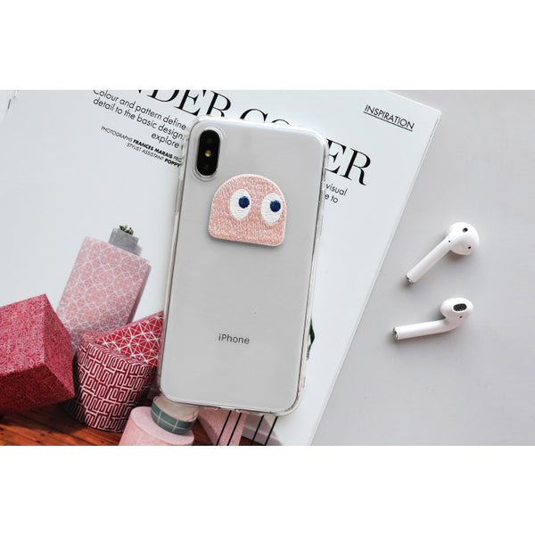 Big Eyes Planet [ Pink ] Embroidered Sticker & Iron-On Patch