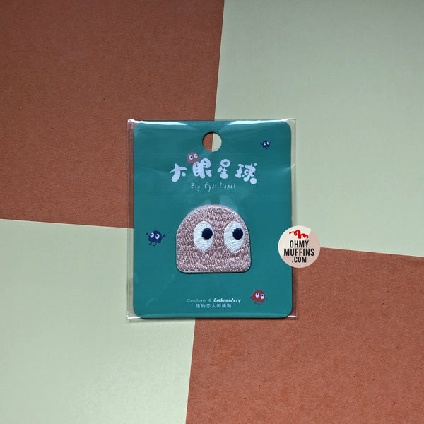 Big Eyes Planet [ Pink ] Embroidered Sticker & Iron-On Patch