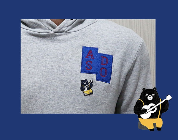 Black Bear Club [Music Bear] Embroidered Sticker Patch