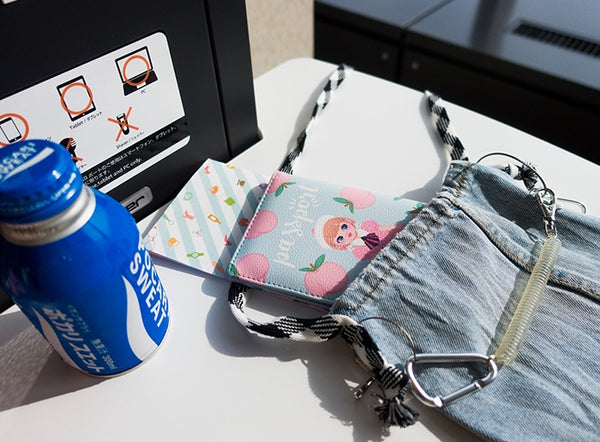 Dolly Girl [Blue Peach] Passport Cover Holder By Milkjoy