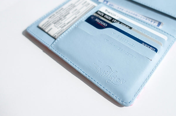 Dolly Girl [Blue Peach] Passport Cover Holder By Milkjoy