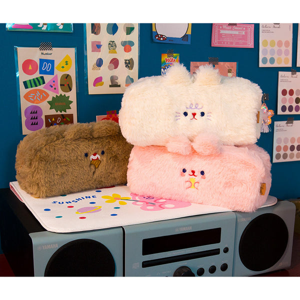 Bobo [White Cat] Big Pencil Case By Milkjoy
