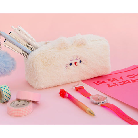 Bobo [White Cat] Big Pencil Case By Milkjoy