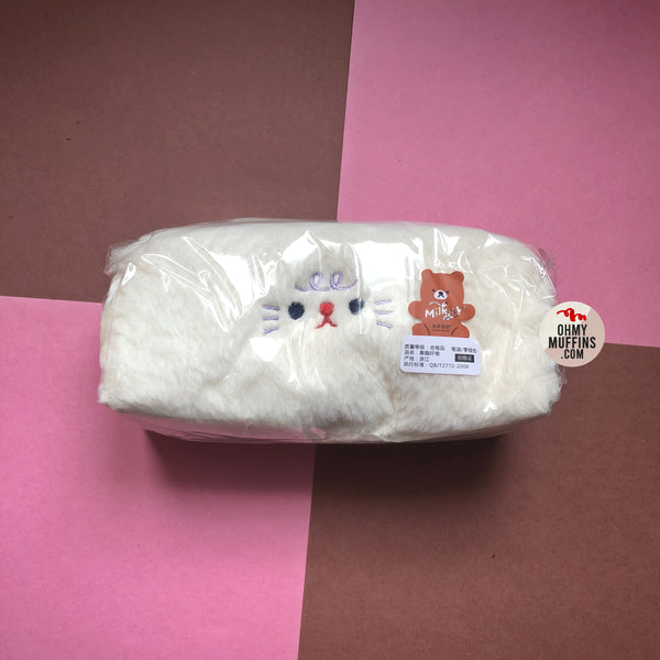 Bobo [White Cat] Big Pencil Case By Milkjoy
