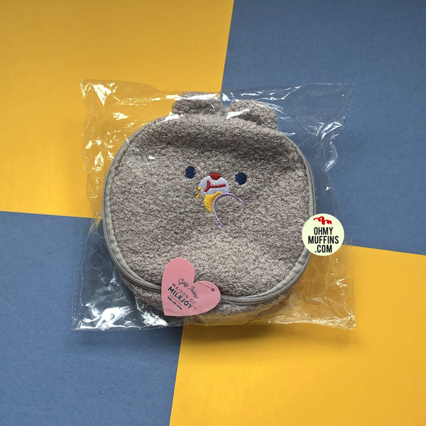Bobo [Grey Mouse] Round Cosmetic Pouch By Milkjoy