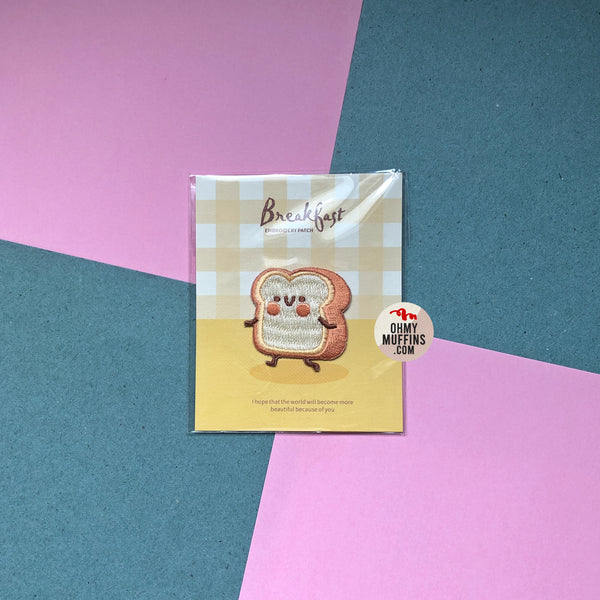 Breakfast [Bread] Embroidered Sticker & Iron-On Patch