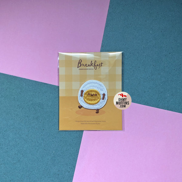 Breakfast [Egg] Embroidered Sticker & Iron-On Patch
