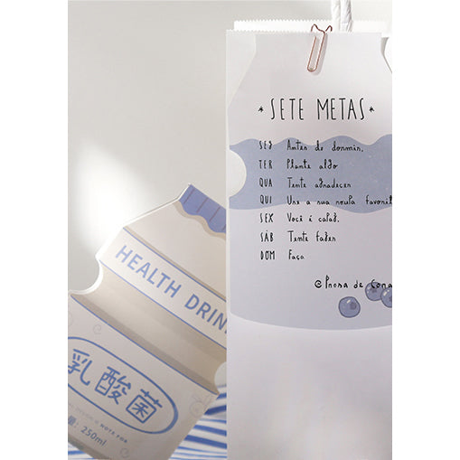 Breakfast [Blueberry Probiotic Milk] Notepad