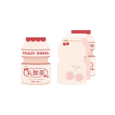 Breakfast [Cherry Probiotic Milk] Notepad