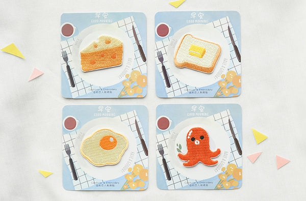 Breakfast Embroidered Sticker Iron-On Patch