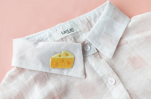 Breakfast [Cheese] Embroidered Sticker Iron-On Patch