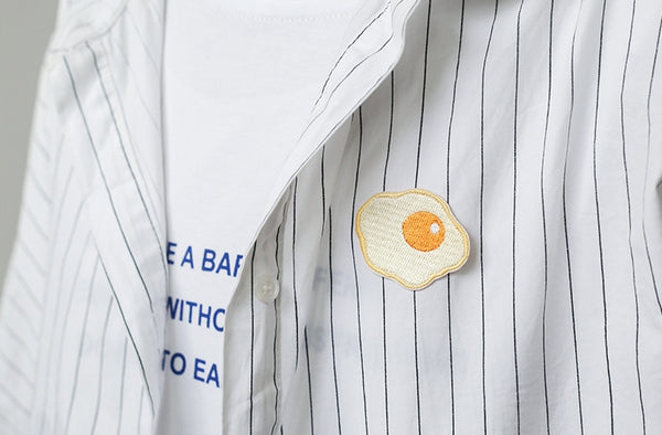 Breakfast [Fried Egg] Embroidered Sticker Patch