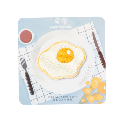 Breakfast [Fried Egg] Embroidered Sticker Patch