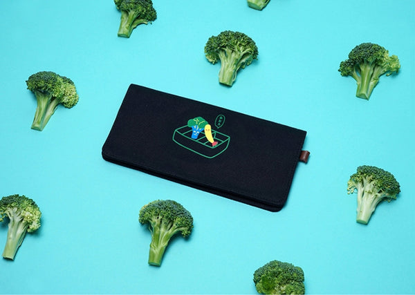 Broccoli Canvas Long Wallet By 小野 (Xao Ye)