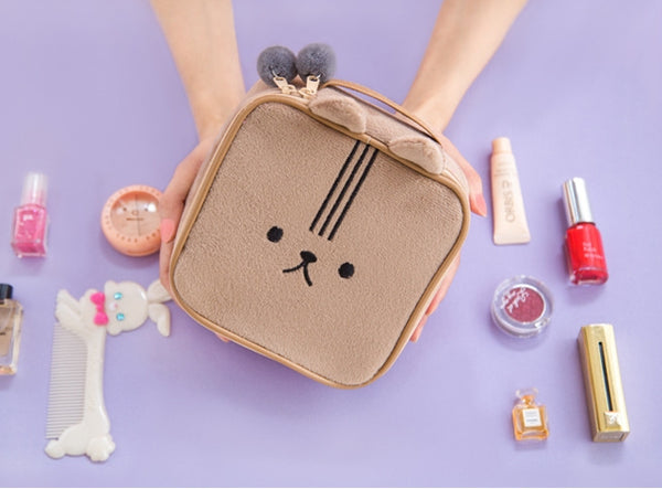Animal Brown Square Pouch By Bentoy