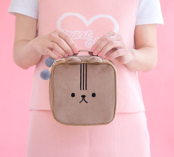 Animal Brown Square Pouch By Bentoy