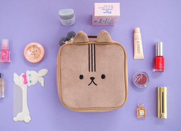 Animal Brown Square Pouch By Bentoy