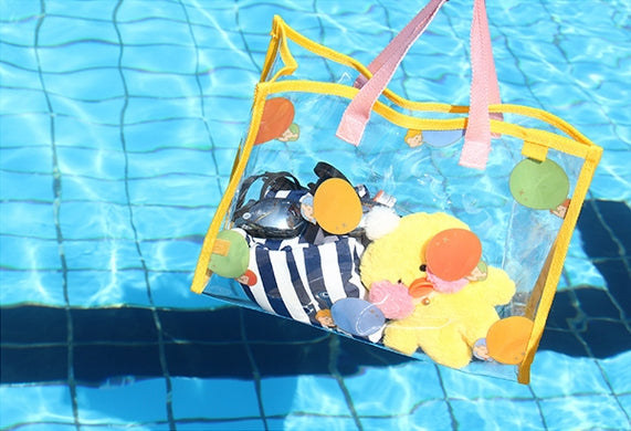 Transparent [Bubble Gum] Beach Bag By U-Pick