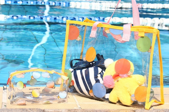 Transparent [Bubble Gum] Beach Bag By U-Pick