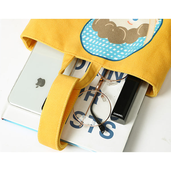 Girl Goose [Yellow] Canvas Bucket Bag