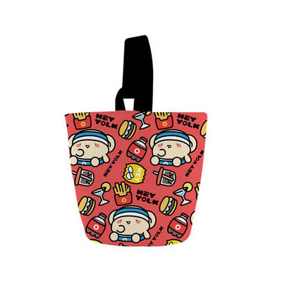 Good Morning Eggs [Red] Canvas Bucket Bag