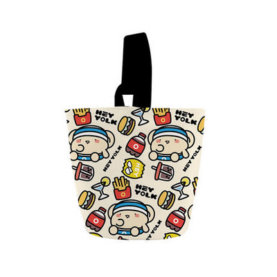 Good Morning Eggs [White] Canvas Bucket Bag