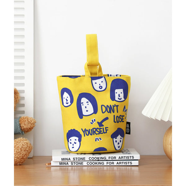 Don't Lose Yourself [Yellow] Canvas Bucket Bag