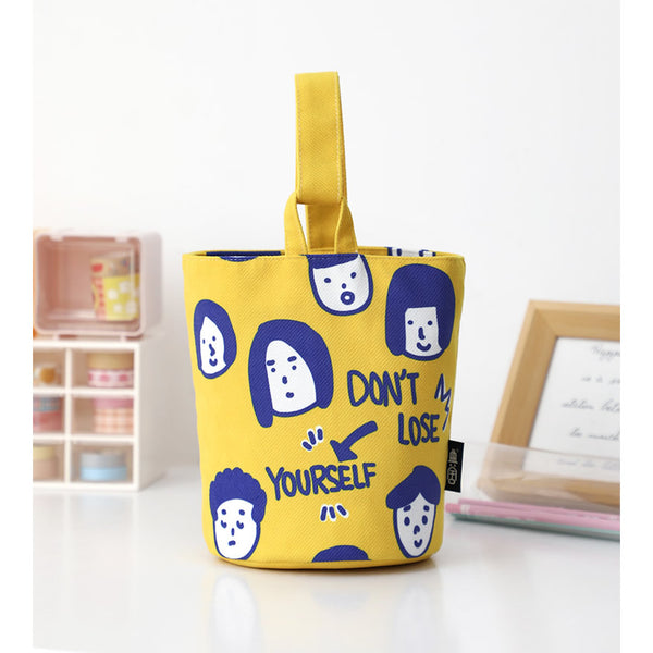 Don't Lose Yourself [Yellow] Canvas Bucket Bag