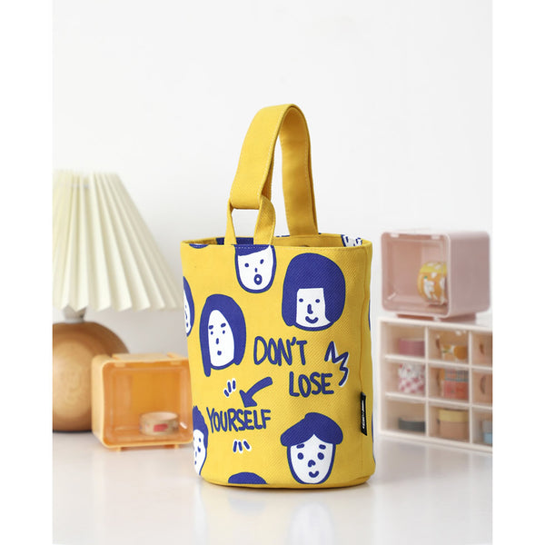 Don't Lose Yourself [Yellow] Canvas Bucket Bag