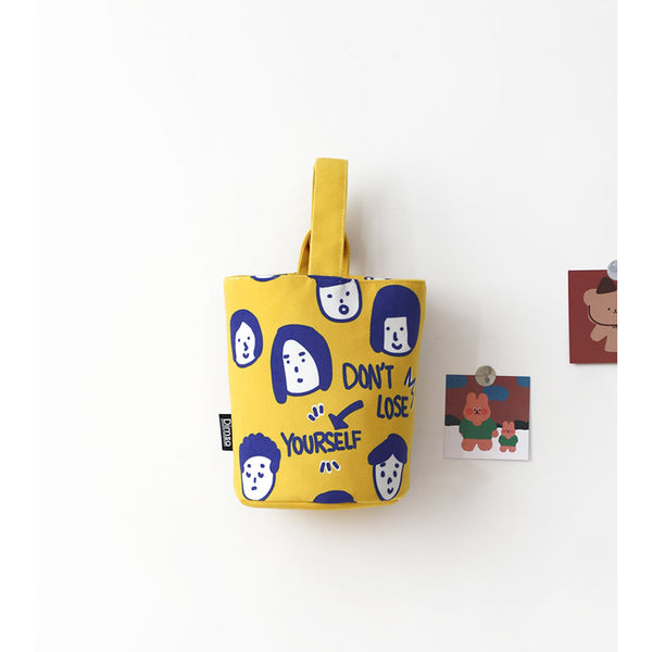 Don't Lose Yourself [Yellow] Canvas Bucket Bag