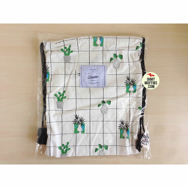 Cactus [Plants] Drawstring Backpack By Colourup