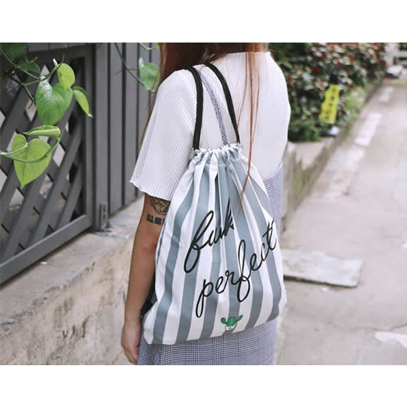 Cactus [Perfect] Drawstring Backpack By Colourup