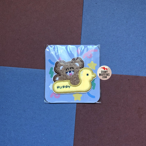 Cake Bear [Duck] Embroidered Sticker & Iron-On Patch