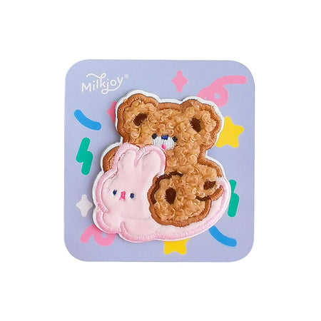 Cake Bear [Rabbit] Embroidered Sticker & Iron-On Patch