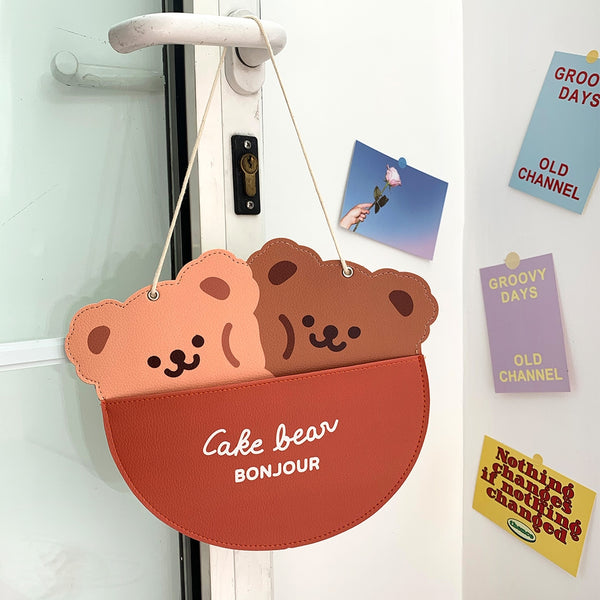 Cake Bear [Couple Bear] Hanging Storage Pocket