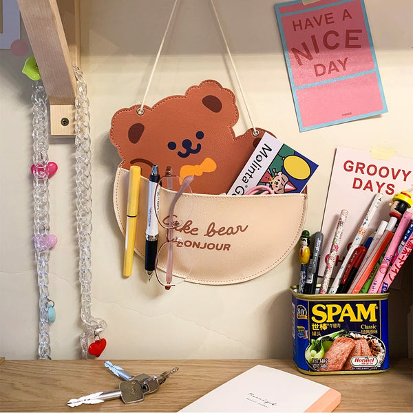 Cake Bear [Single Bear] Hanging Storage Pocket