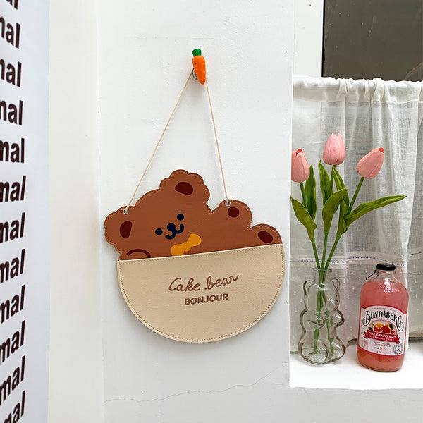 Cake Bear [Single Bear] Hanging Storage Pocket