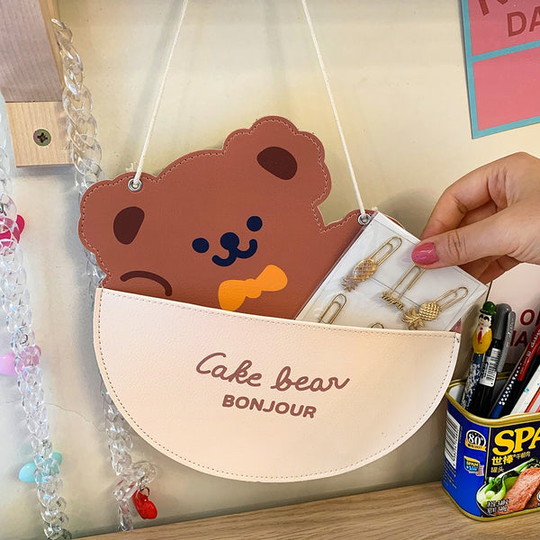 Cake Bear [Single Bear] Hanging Storage Pocket