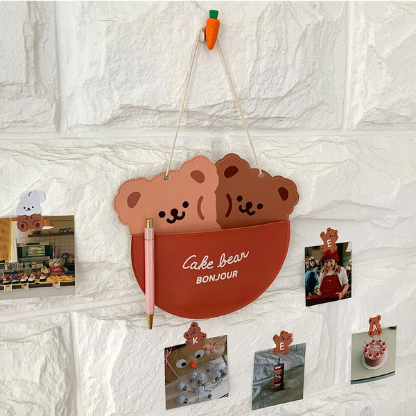 Cake Bear [Couple Bear] Hanging Storage Pocket