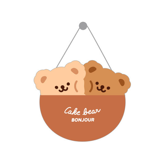 Cake Bear [Couple Bear] Hanging Storage Pocket