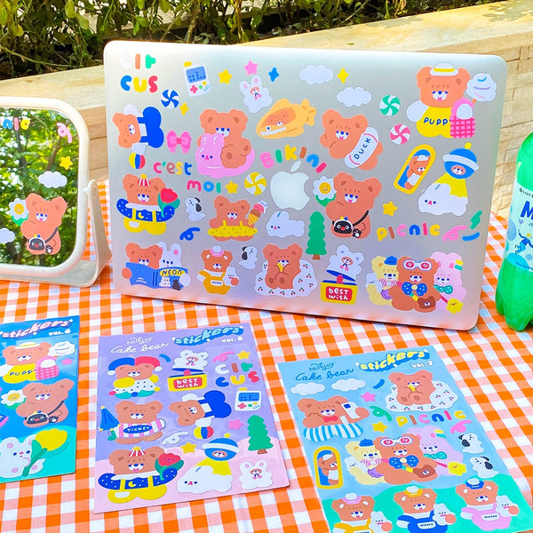 Cake Bear [Circus] Cute Stickers By Milkjoy
