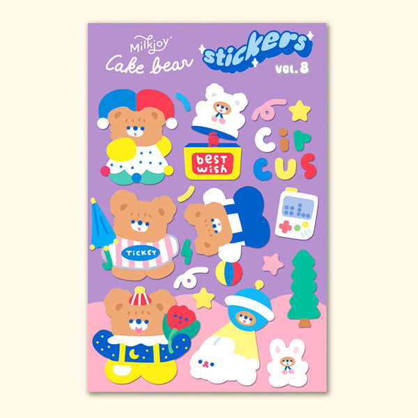 Cake Bear [Circus] Cute Stickers By Milkjoy