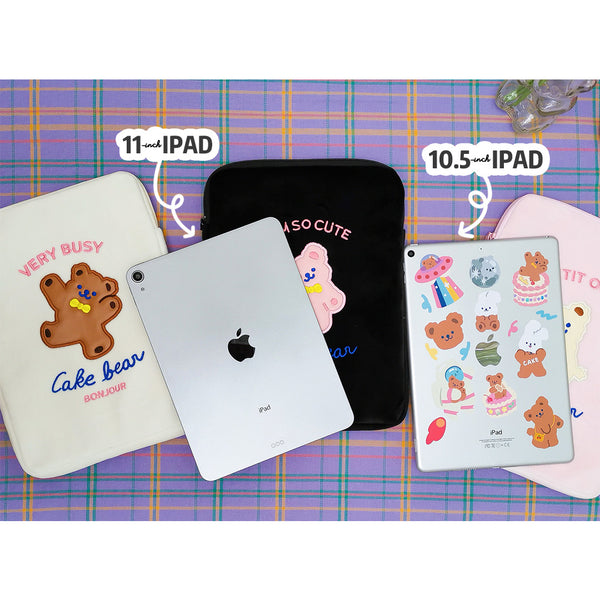 Cake Bear [Pink] Tablet Sleeve By Milkjoy