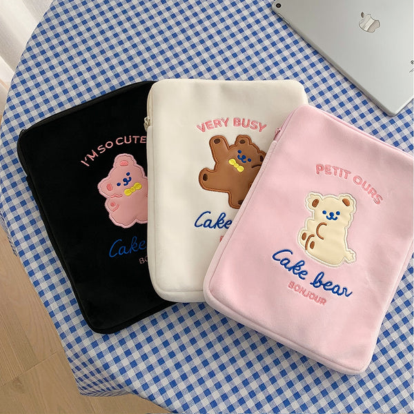 Cake Bear [Pink] Tablet Sleeve By Milkjoy