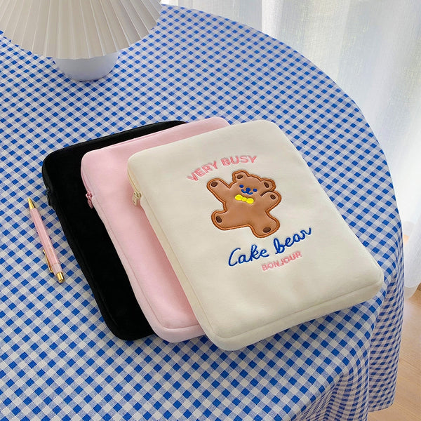 Cake Bear [White] Tablet Sleeve By Milkjoy