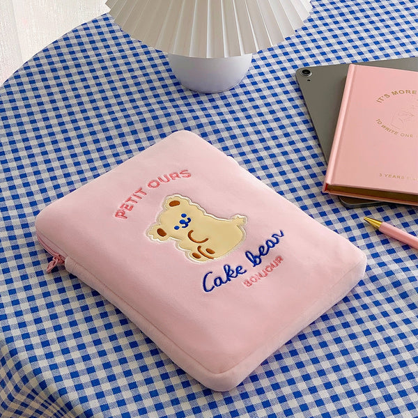 Cake Bear [Pink] Tablet Sleeve By Milkjoy